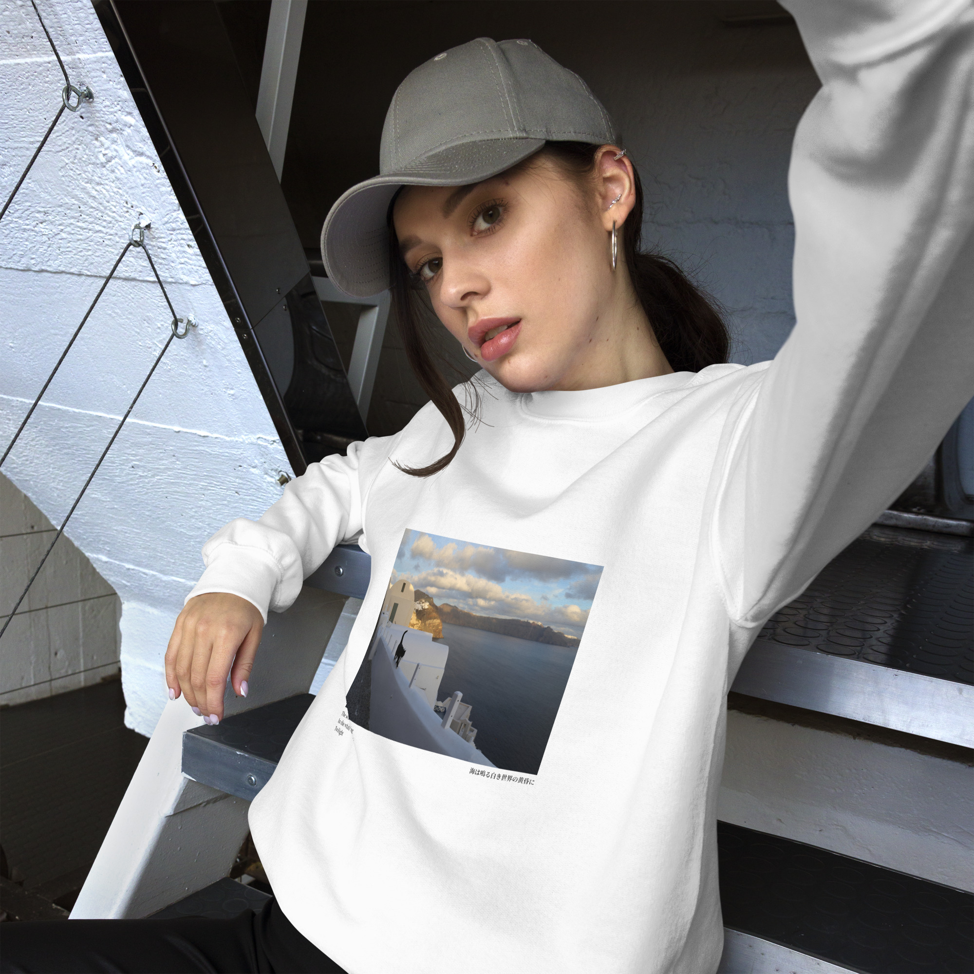 Unisex Sweatshirt: White World - Image 16