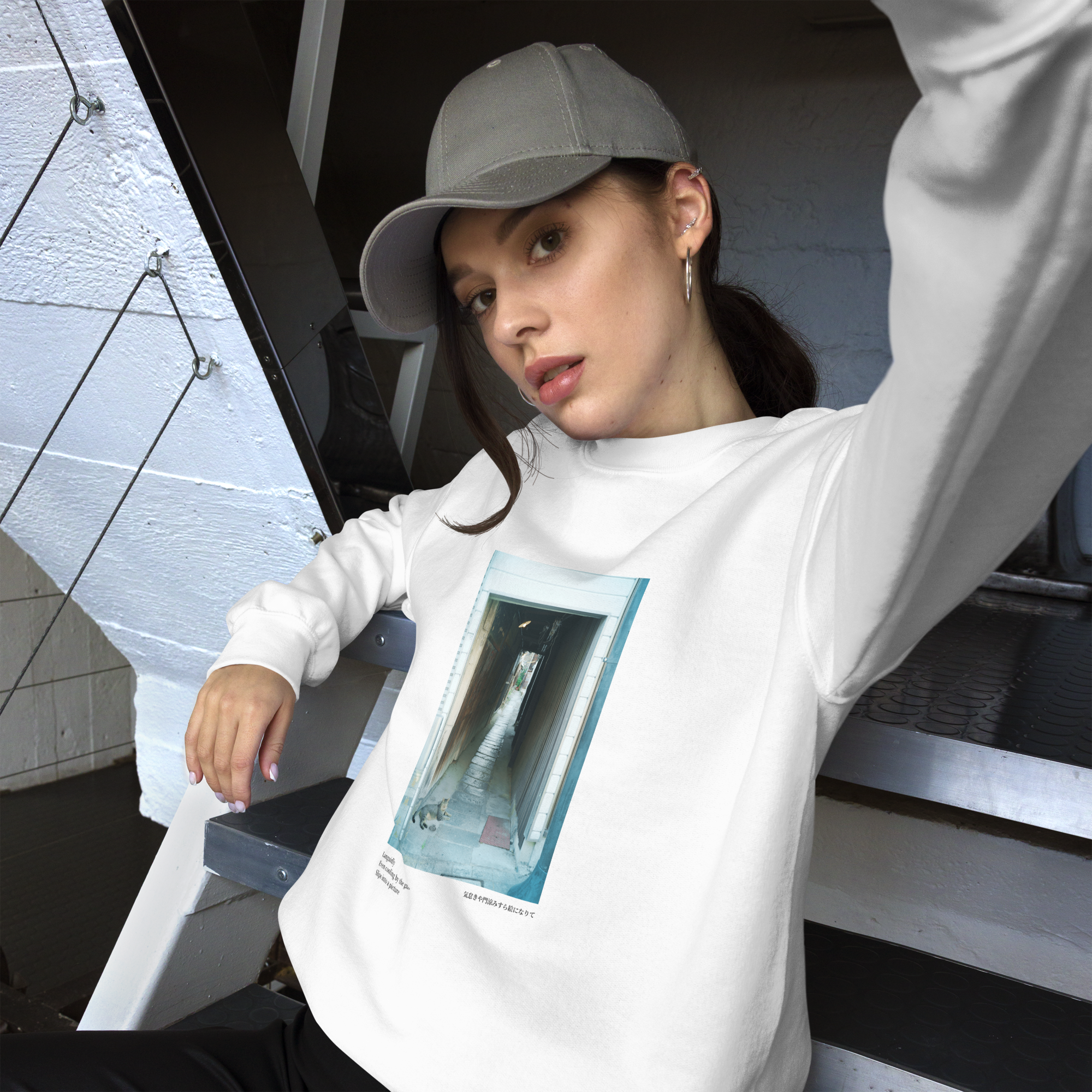 Unisex Sweatshirt: Languidly Cat - Image 14