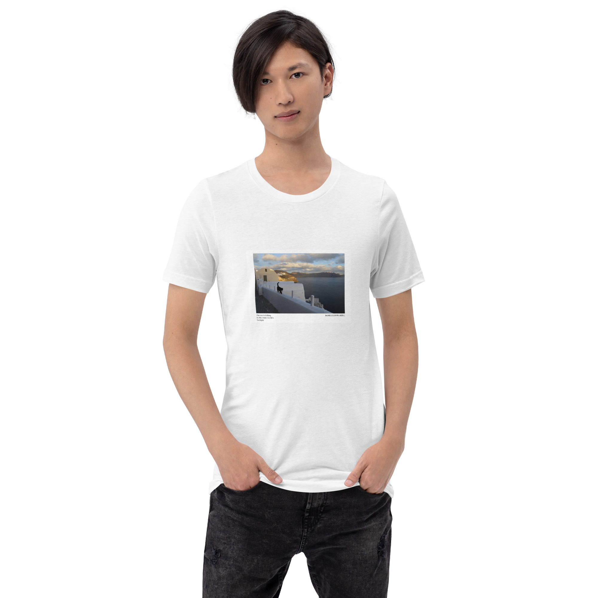 Unisex t-shirt: White World - Image 11