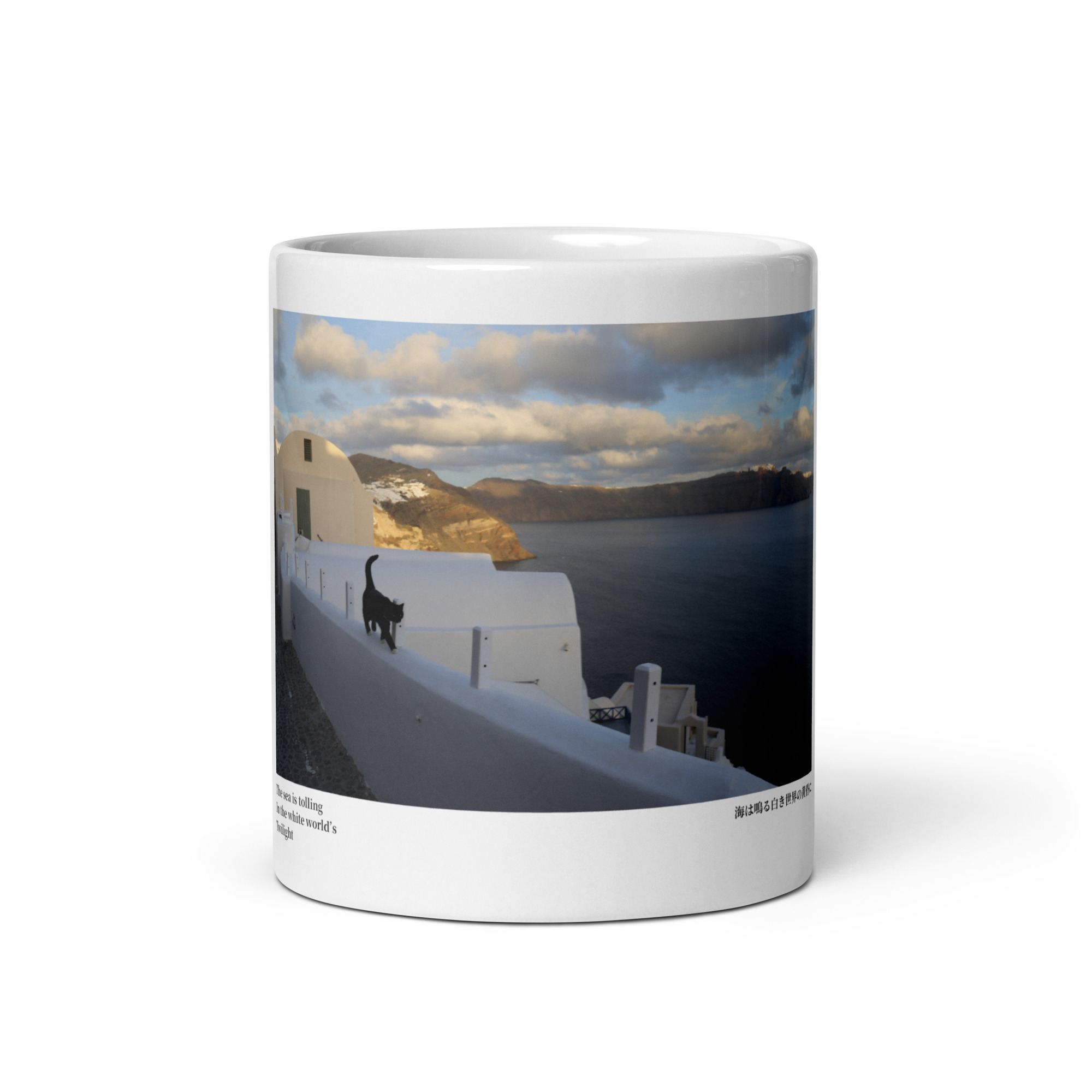 White glossy mug: White World