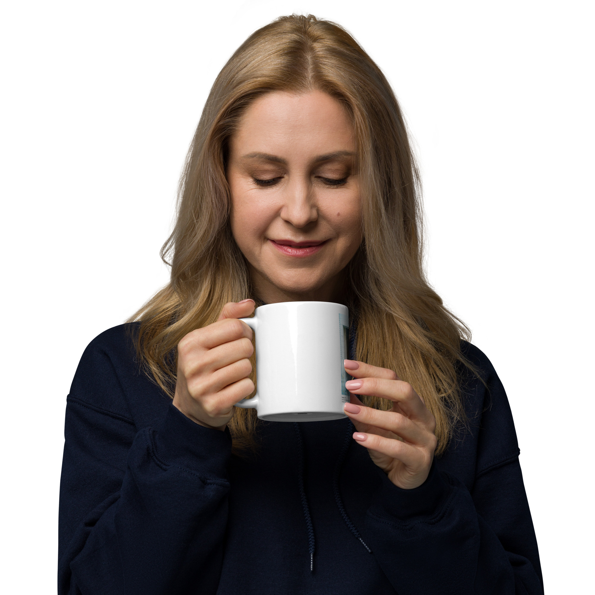 White glossy mug: Languidly Cat - Image 10