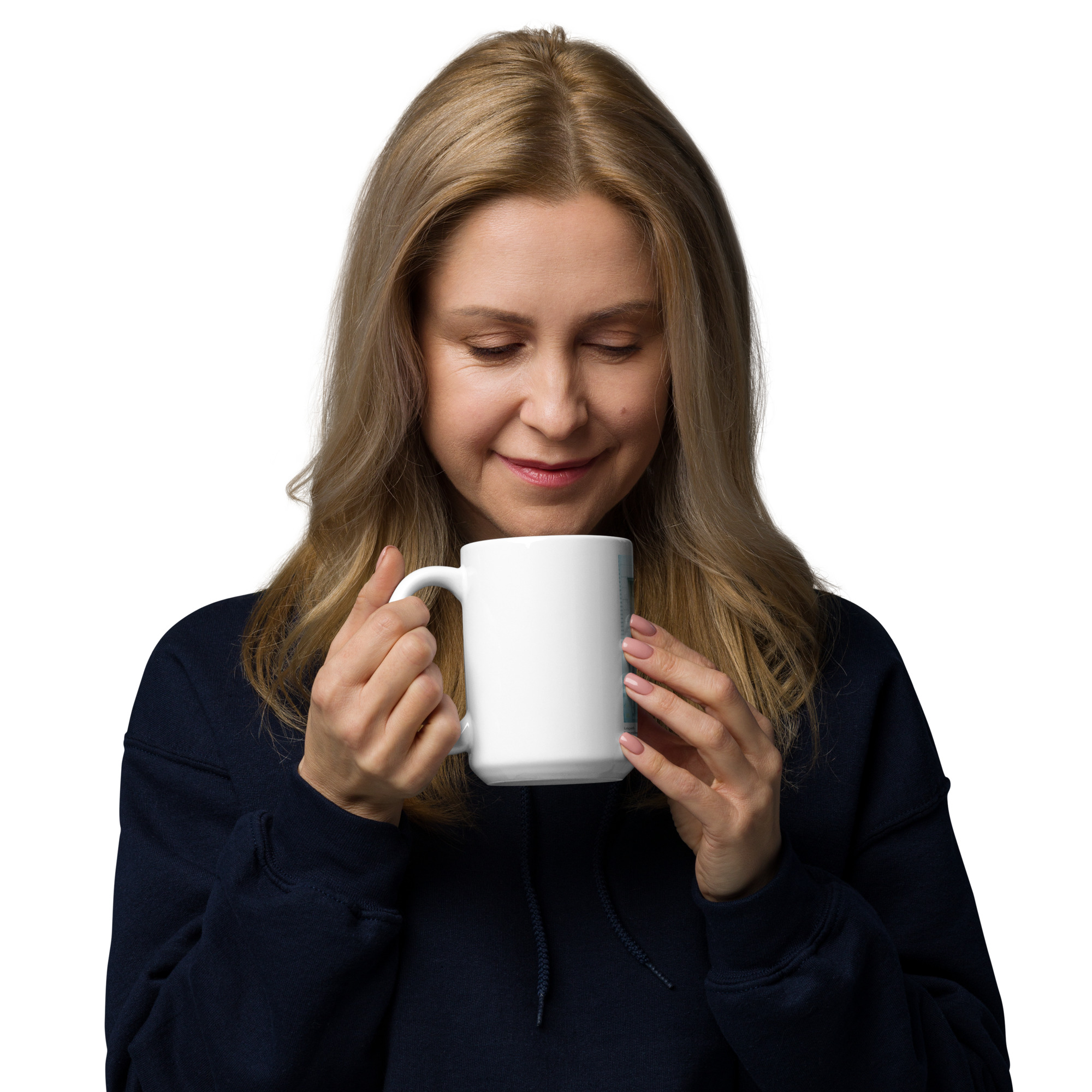 White glossy mug: Languidly Cat - Image 11