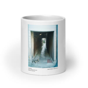 White glossy mug: Languidly Cat