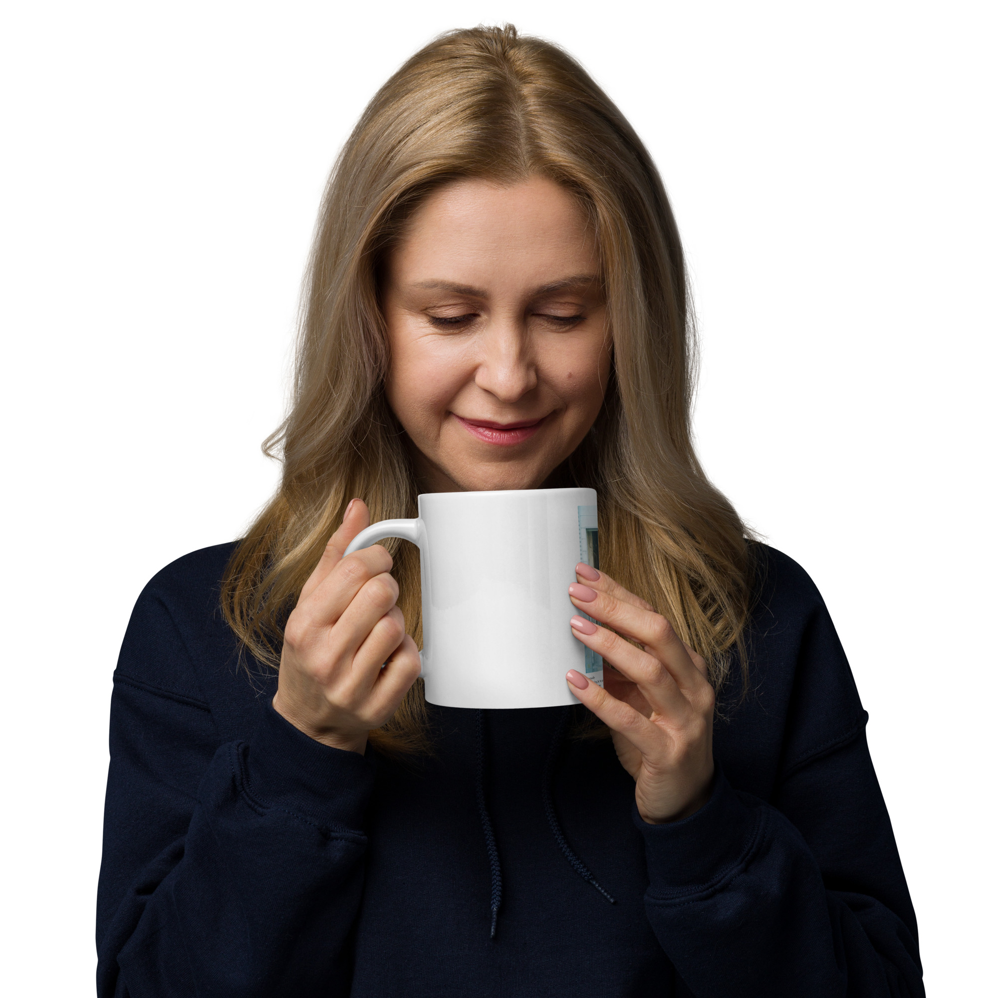White glossy mug: Languidly Cat - Image 12