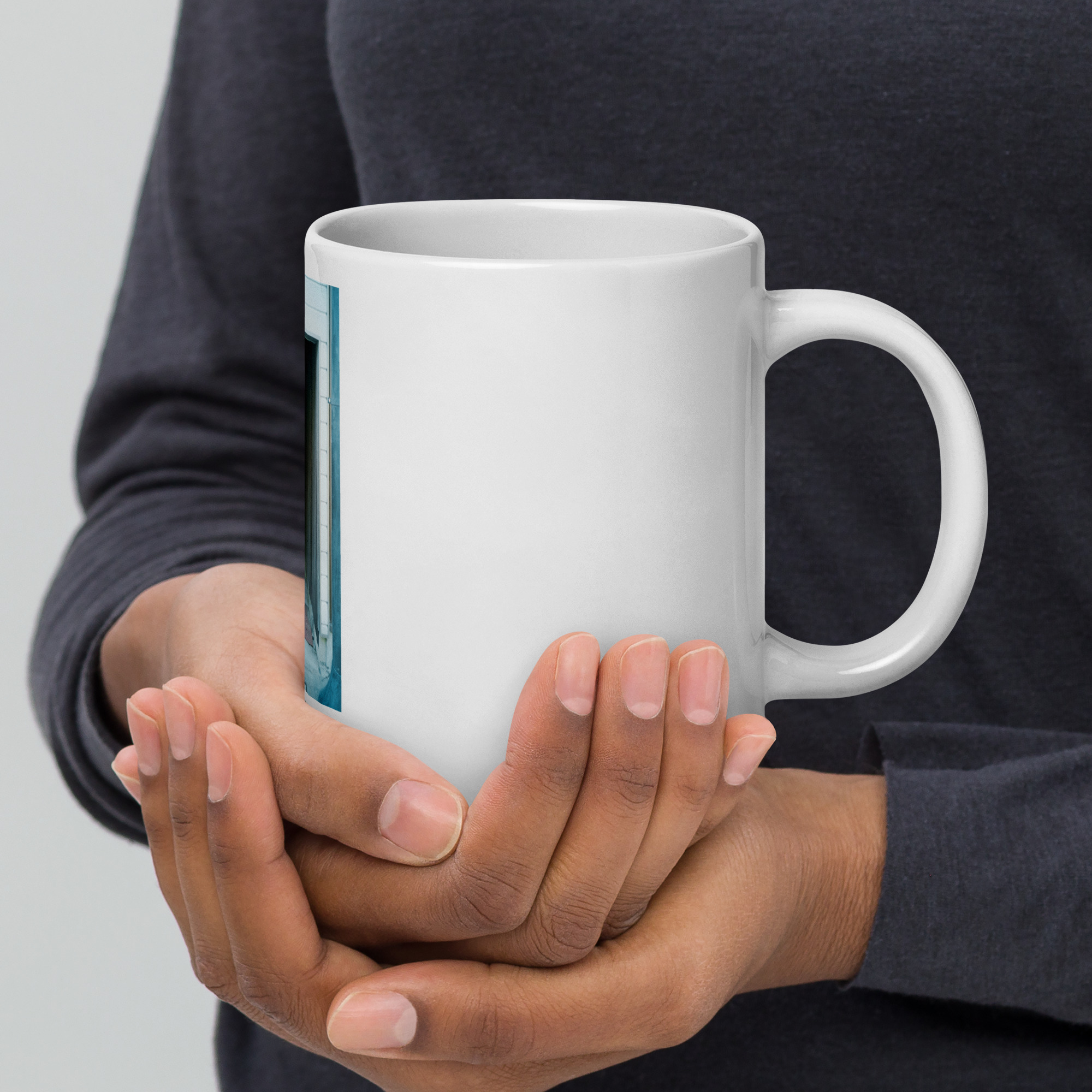 White glossy mug: Languidly Cat - Image 6